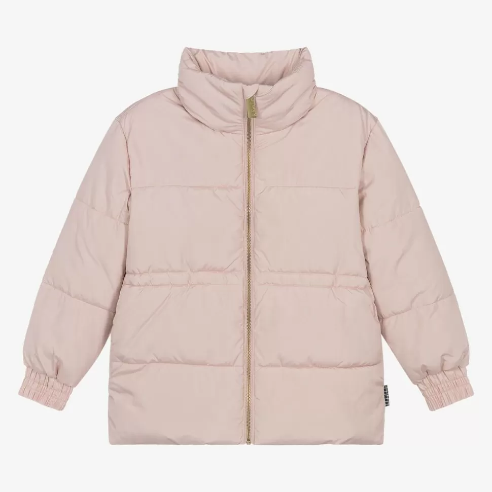 Molo Girls Pink Butterfly Puffer Jacket^ Coats & Jackets