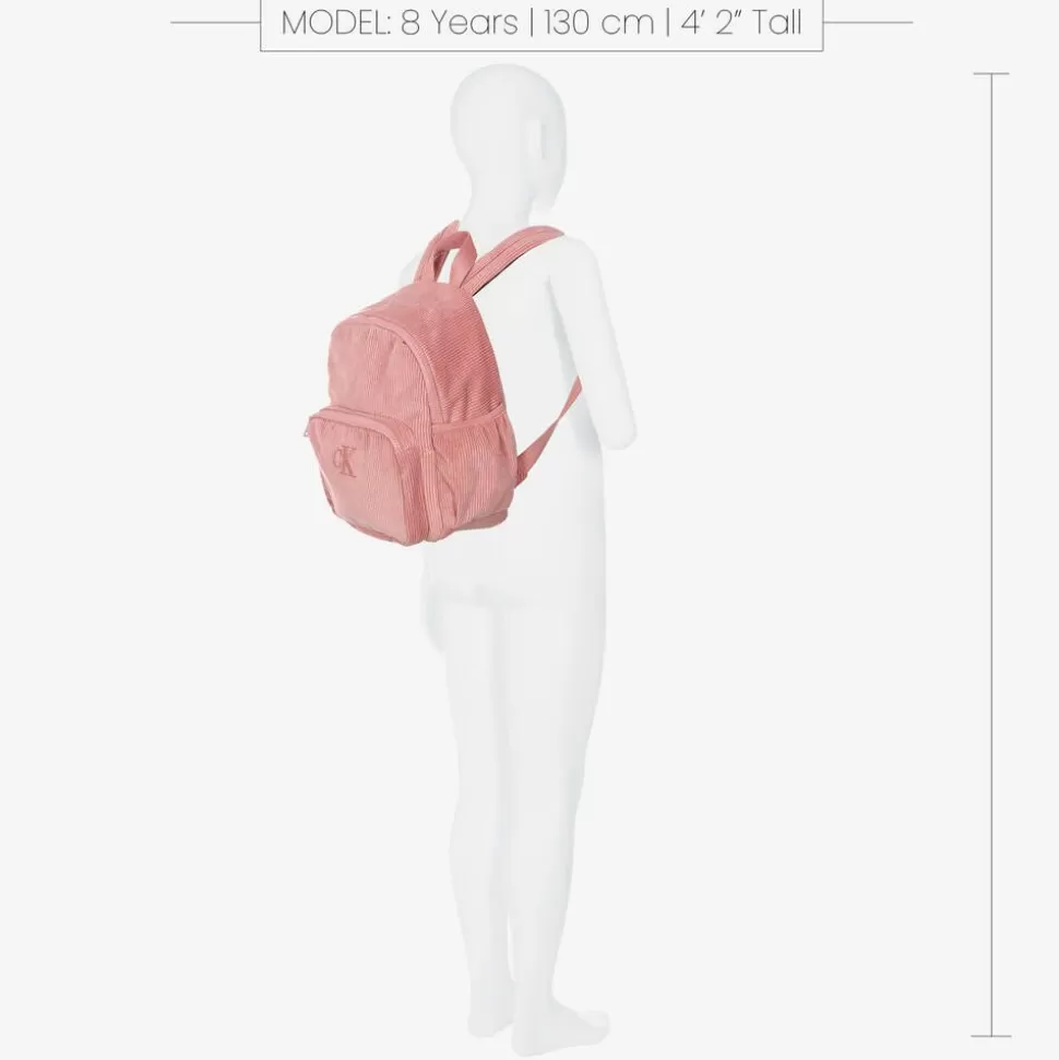 Calvin Klein Girls Pink Corduroy Backpack (30cm)^ Bags