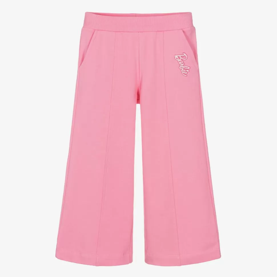 Monnalisa Girls Pink Cotton Barbie Joggers^ Trousers