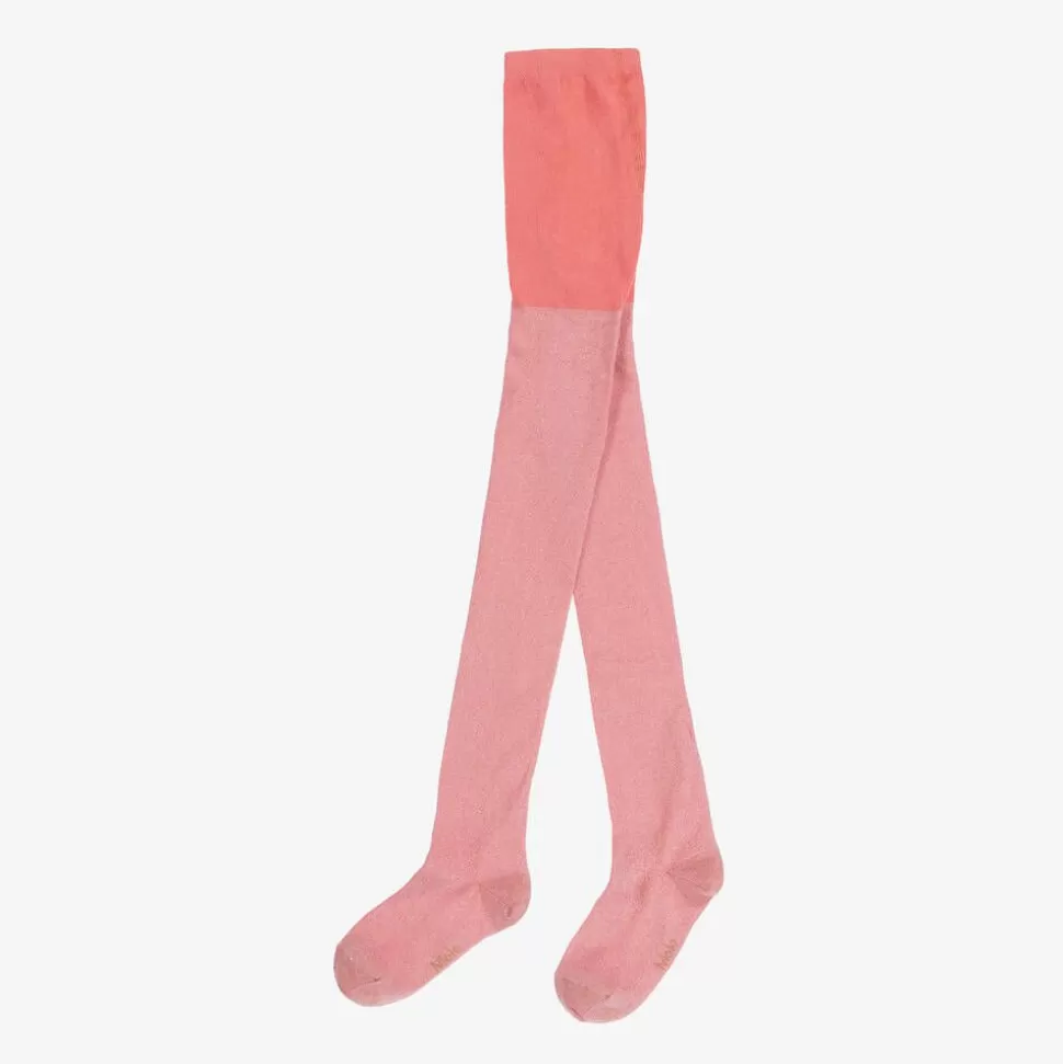 Molo Girls Pink Cotton Glitter Tights^ Tights
