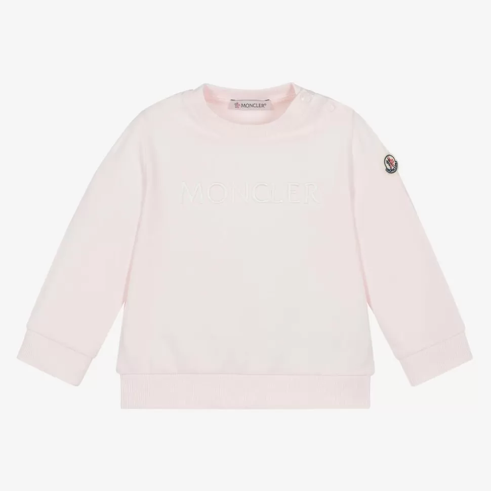 Moncler Enfant Girls Pink Cotton Sweatshirt^ Tops