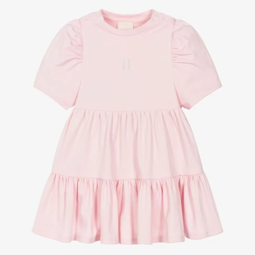 Givenchy Girls Pink Cotton Tiered Dress^ Dresses