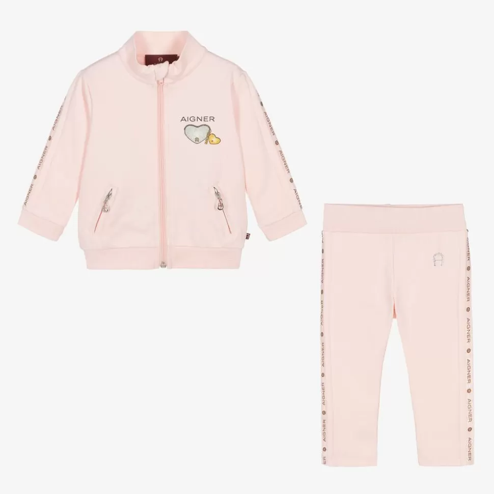 AIGNER Girls Pink Cotton Tracksuit^ Tracksuits