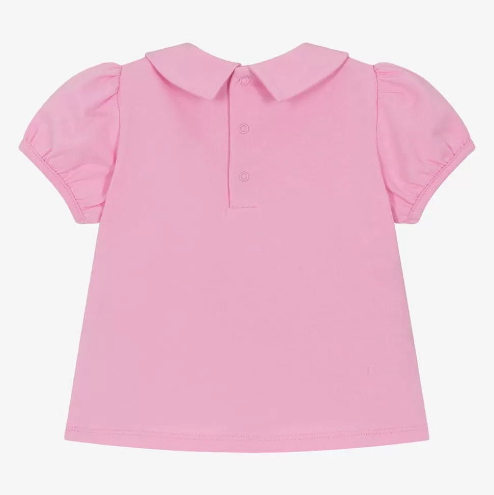 Moschino Baby Girls Pink Cotton T-Shirt^ Tops