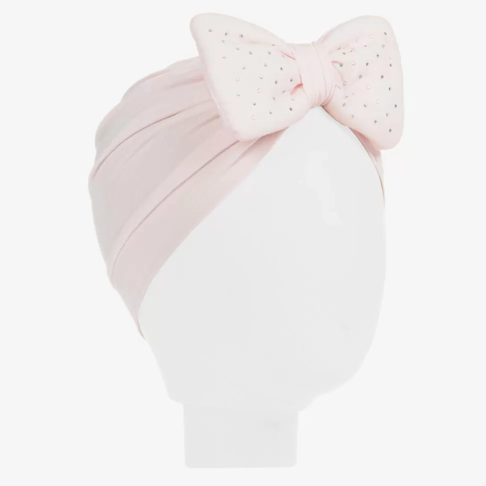 Caramelo Kids Girls Pink Cotton Turban^ Hats