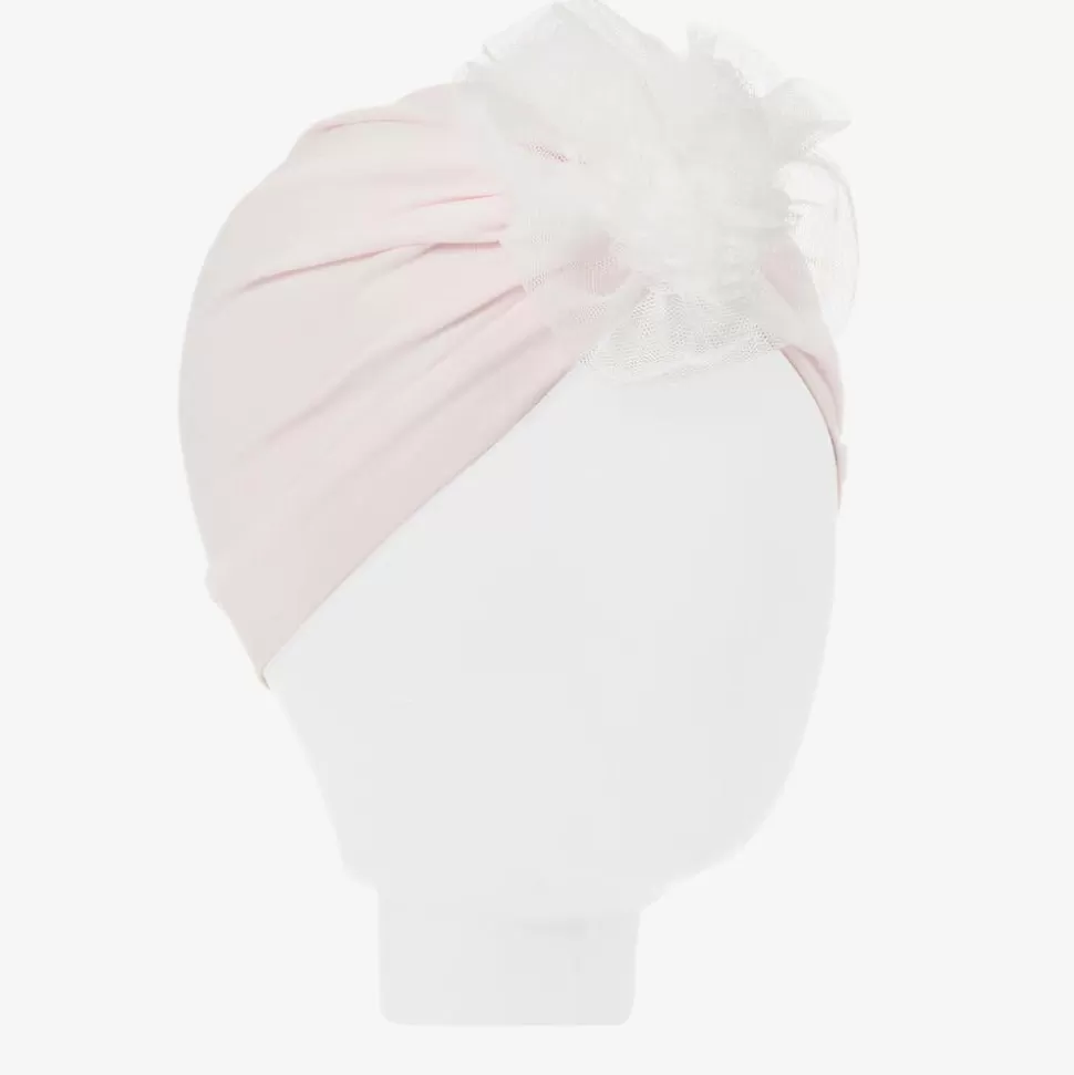 Caramelo Kids Girls Pink Cotton Turban^ Hats