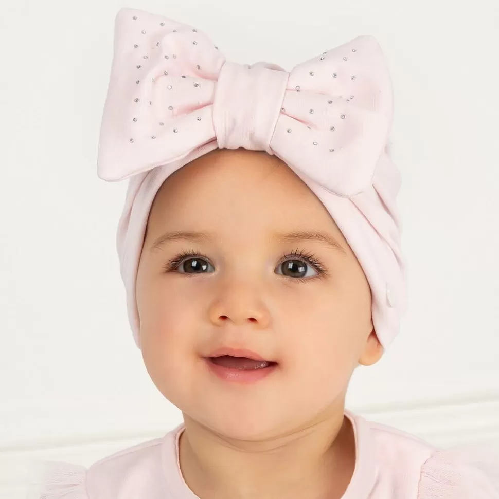 Caramelo Kids Girls Pink Cotton Turban^ Hats