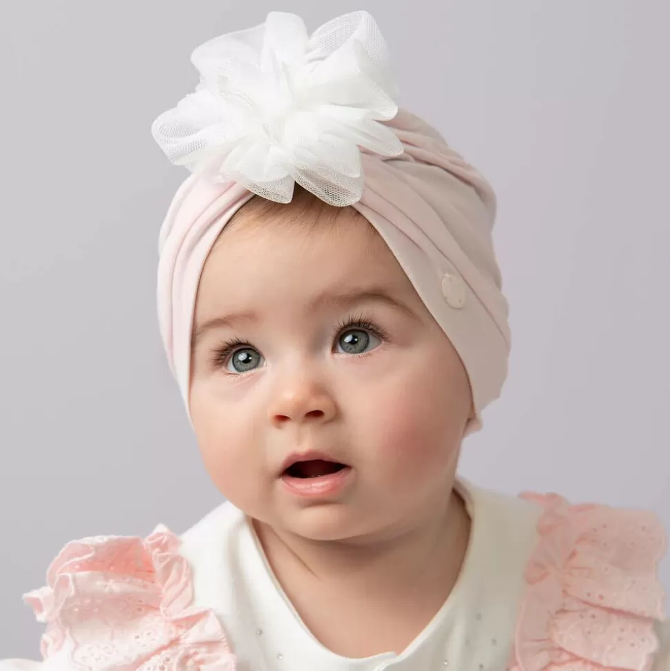 Caramelo Kids Girls Pink Cotton Turban^ Hats