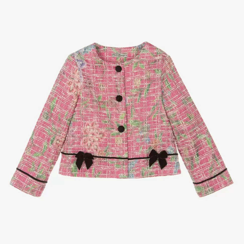 Piccola Speranza Girls Pink Cotton Tweed Jacket^ Coats & Jackets