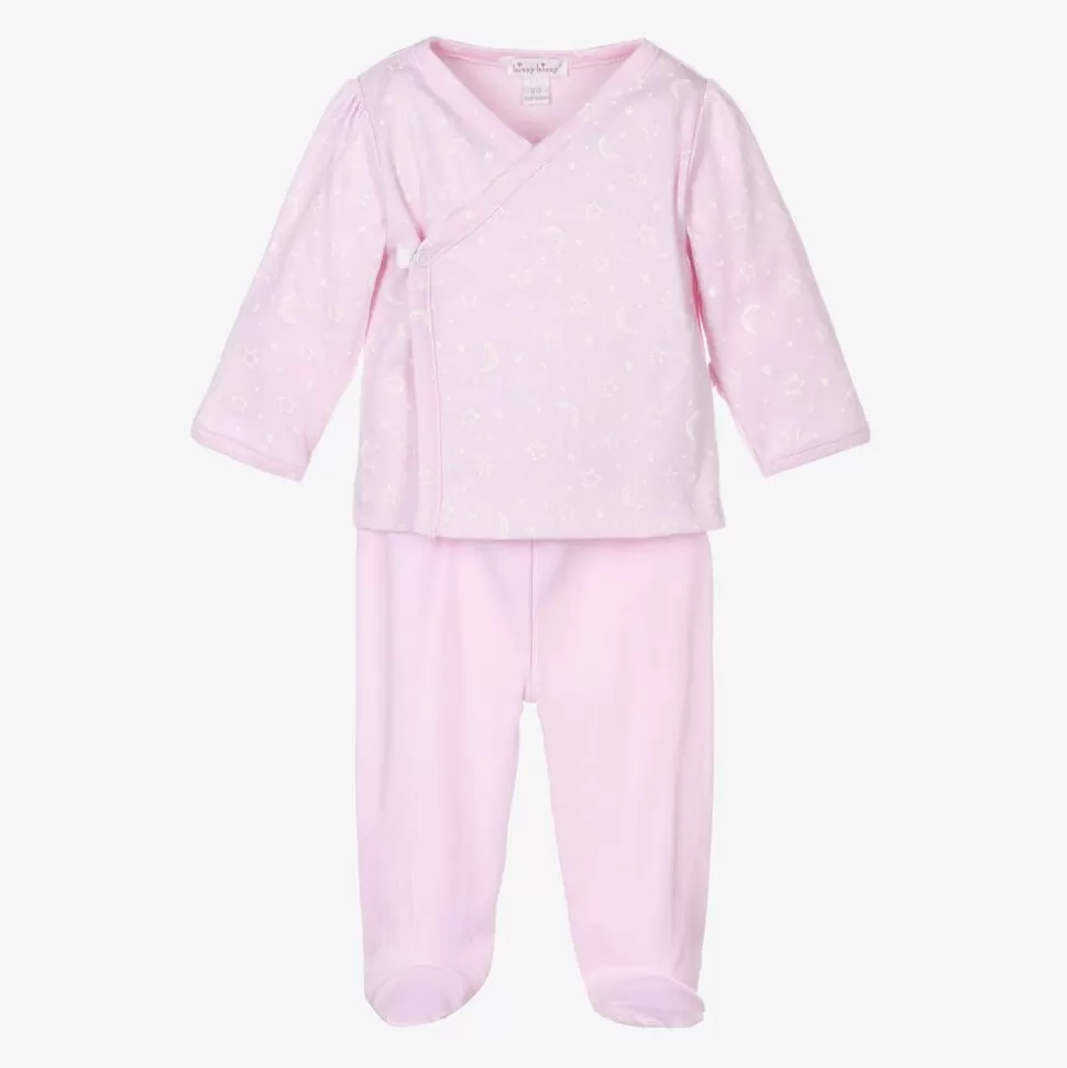 Kissy Kissy Girls Pink Crescent Moonlight 2 Piece Babygrow^ Gifts | Babysuits
