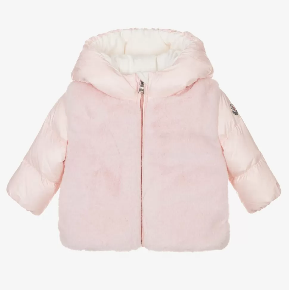 Moncler Enfant Girls Pink Down Padded Natas Jacket^ Coats & Jackets
