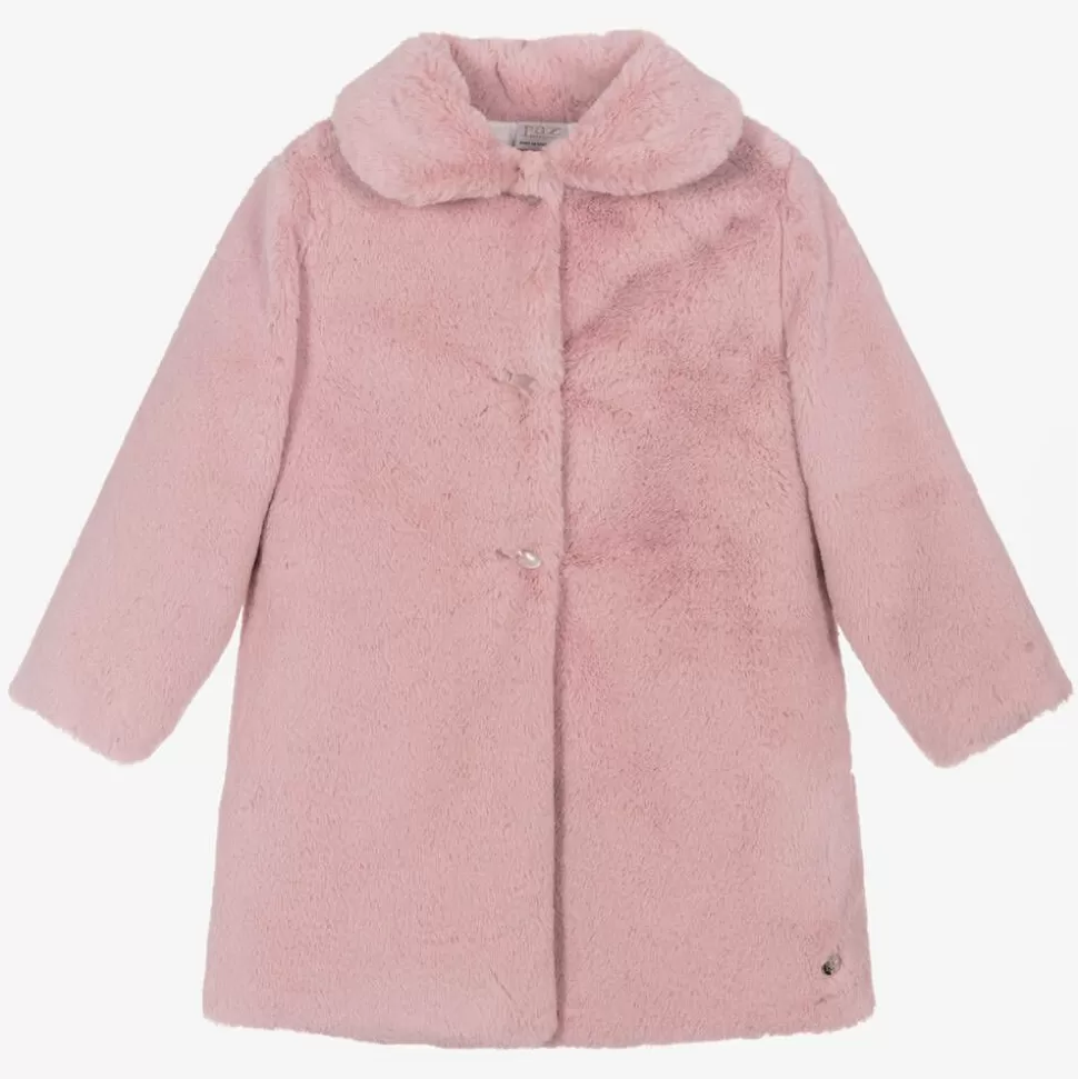 Paz Rodríguez Girls Pink Faux Fur Coat^ Coats & Jackets