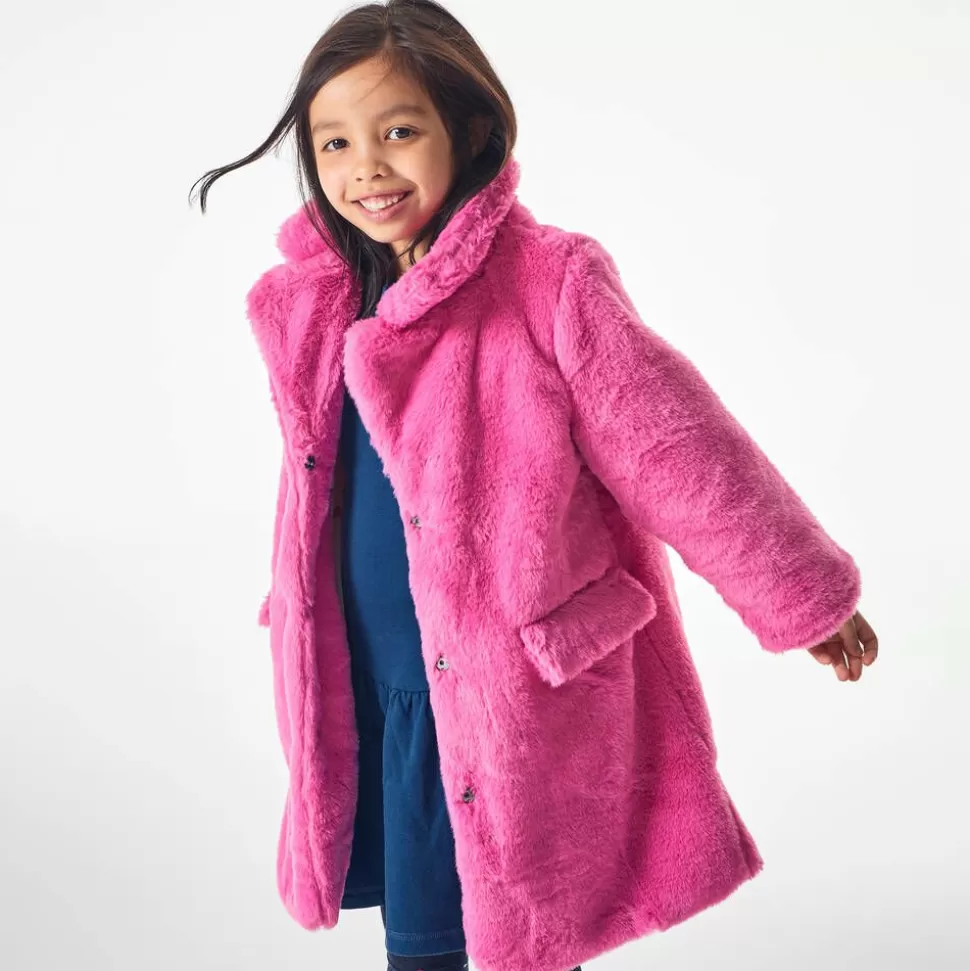 Joyday Girls Pink Faux Fur Coat^ Coats & Jackets