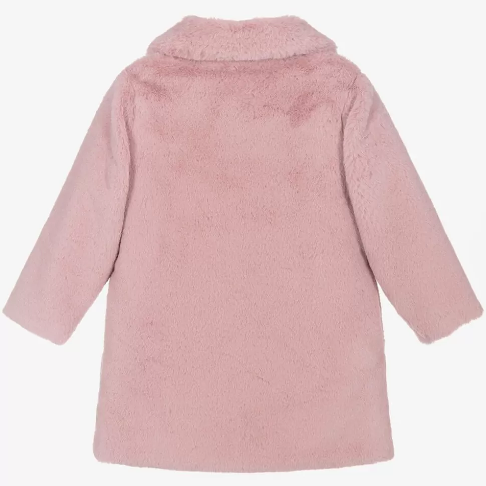 Paz Rodríguez Girls Pink Faux Fur Coat^ Coats & Jackets