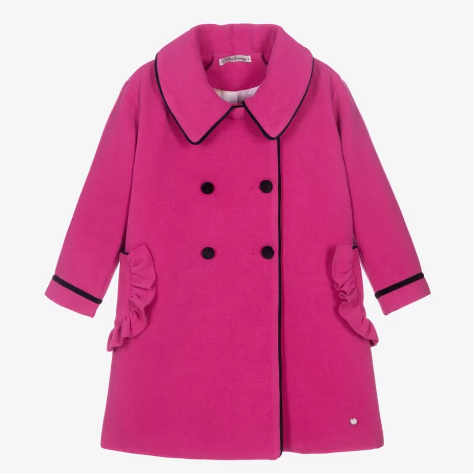 Piccola Speranza Girls Pink Felted Wool Coat^ Coats & Jackets