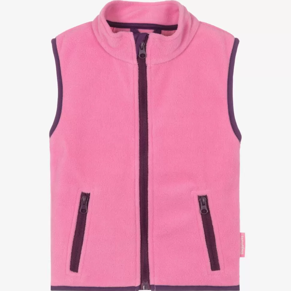 Playshoes Girls Pink Fleece Gilet^ Coats & Jackets