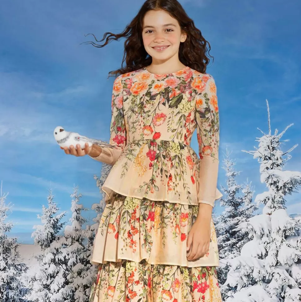 Marlo Kids Girls Pink Floral Cotton Dress^ Dresses