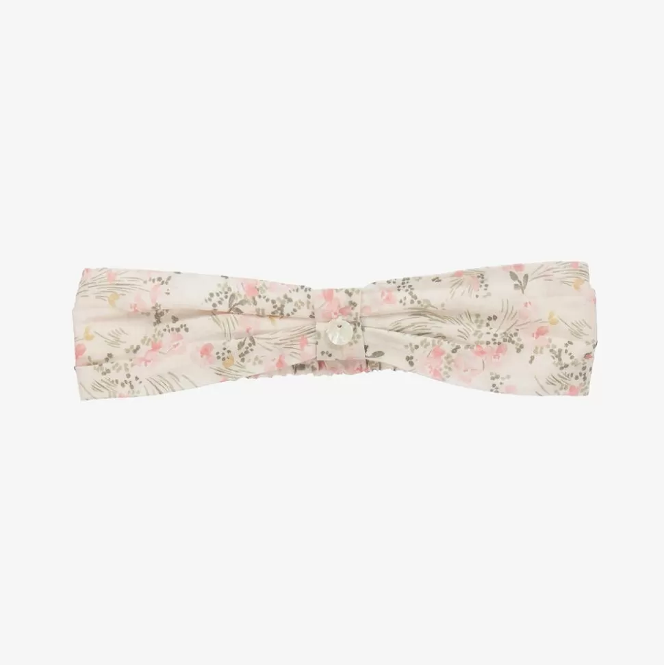 Tartine et Chocolat Girls Pink Floral Cotton Headband^ Hair Accessories