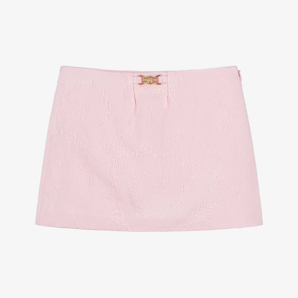 Versace Girls Pink Floral Jacquard Skort^ Skirts