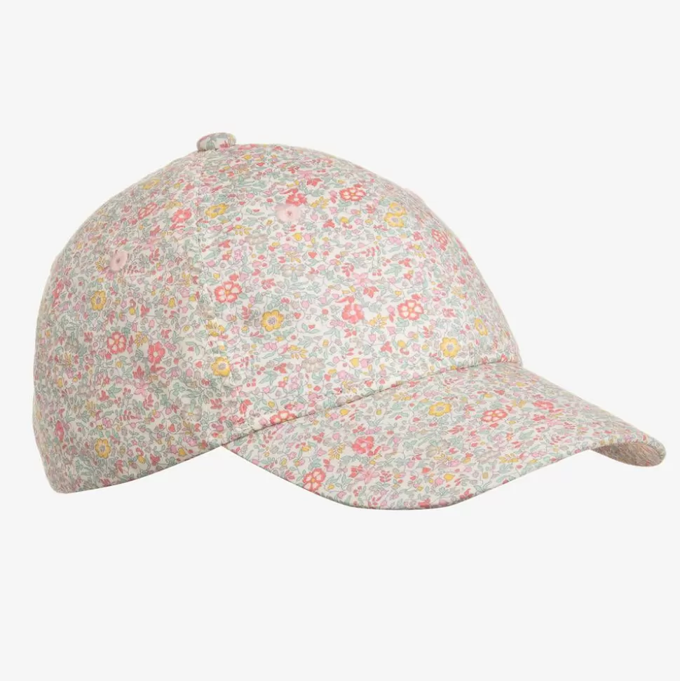 Milledeux Girls Pink Floral Liberty Print Cap^ Hats