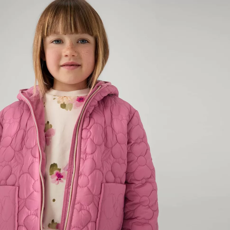 Mayoral Girls Pink Floral Quilted Jacket^ Coats & Jackets