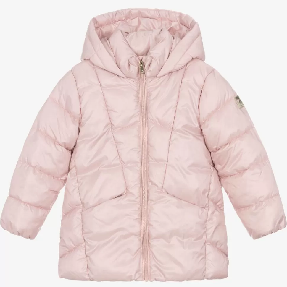 Mayoral Girls Pink Hooded Puffer Coat^ Coats & Jackets