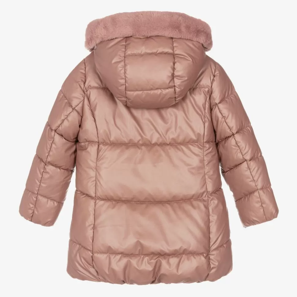 Mayoral Girls Pink Hooded Puffer Coat^ Coats & Jackets