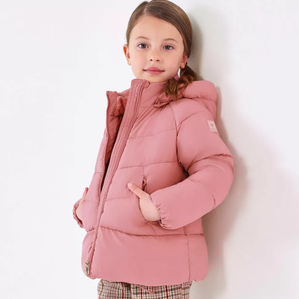 Mayoral Girls Pink Hooded Puffer Coat^ Coats & Jackets