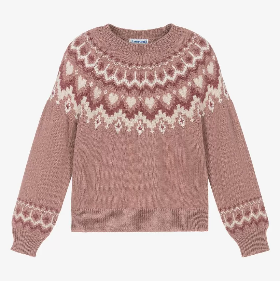 Mayoral Girls Pink Knitted Jumper^ Tops
