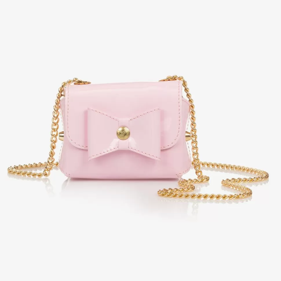 Zaccone Girls Pink Leather Bow Bag (12cm)^ Bags
