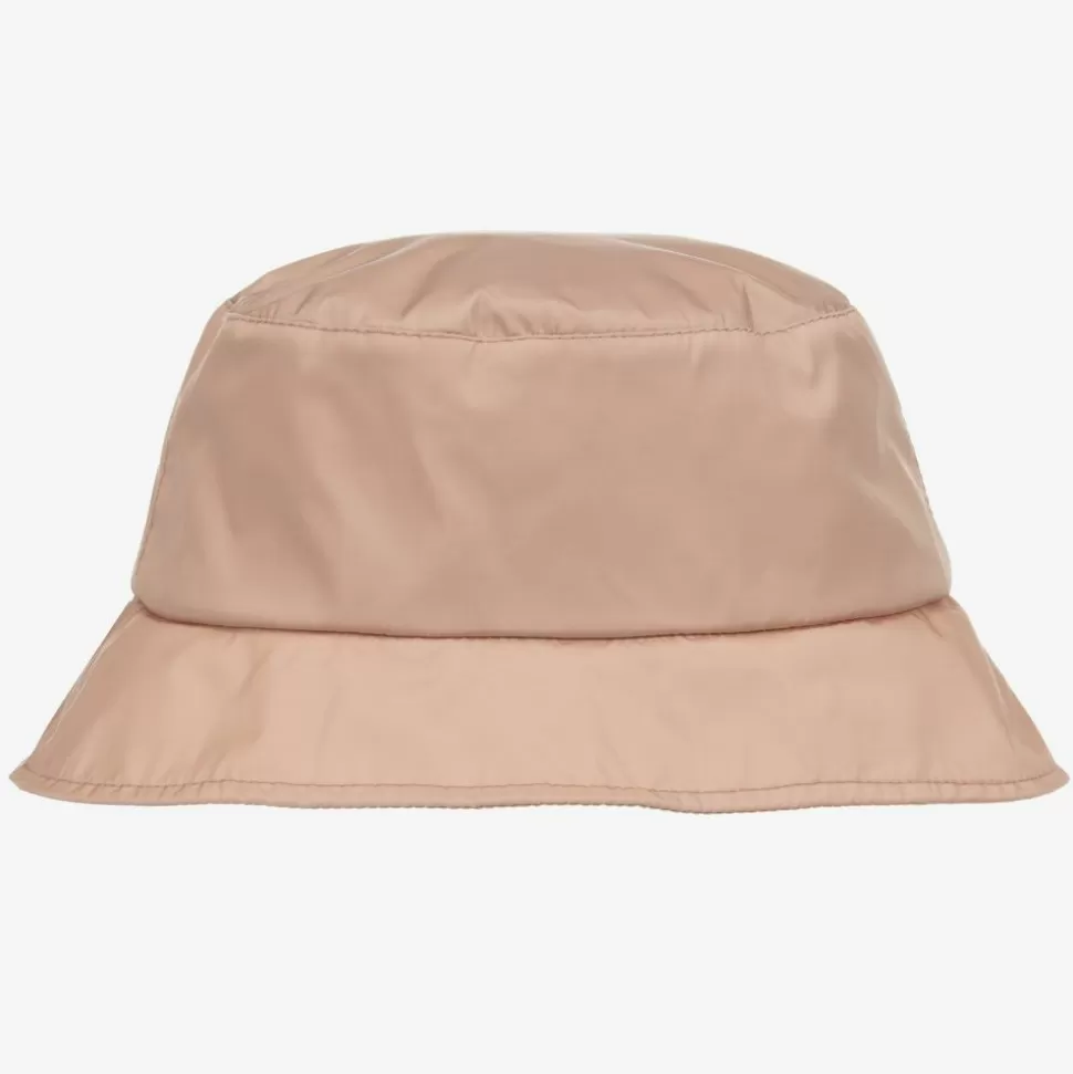 Moncler Enfant Girls Pink Nylon Logo Hat^ Hats