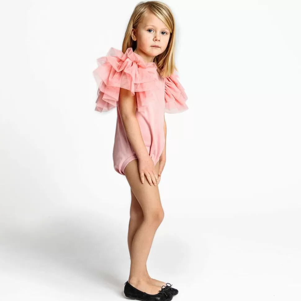 The Tiny Universe Girls Pink Organic Cotton Bodysuit^ Babysuits