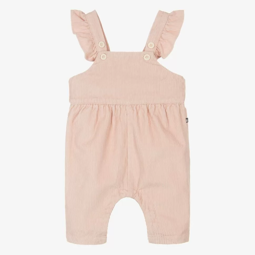 Petit Bateau Girls Pink Organic Cotton Dungarees^ Trousers