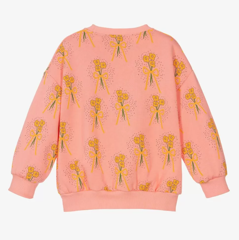 Mini Rodini Girls Pink Organic Cotton Floral Sweatshirt^ Tops