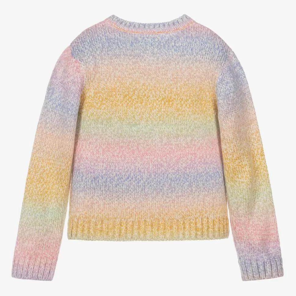 Guess Girls Pink Rainbow Stripe Sweater^ Tops