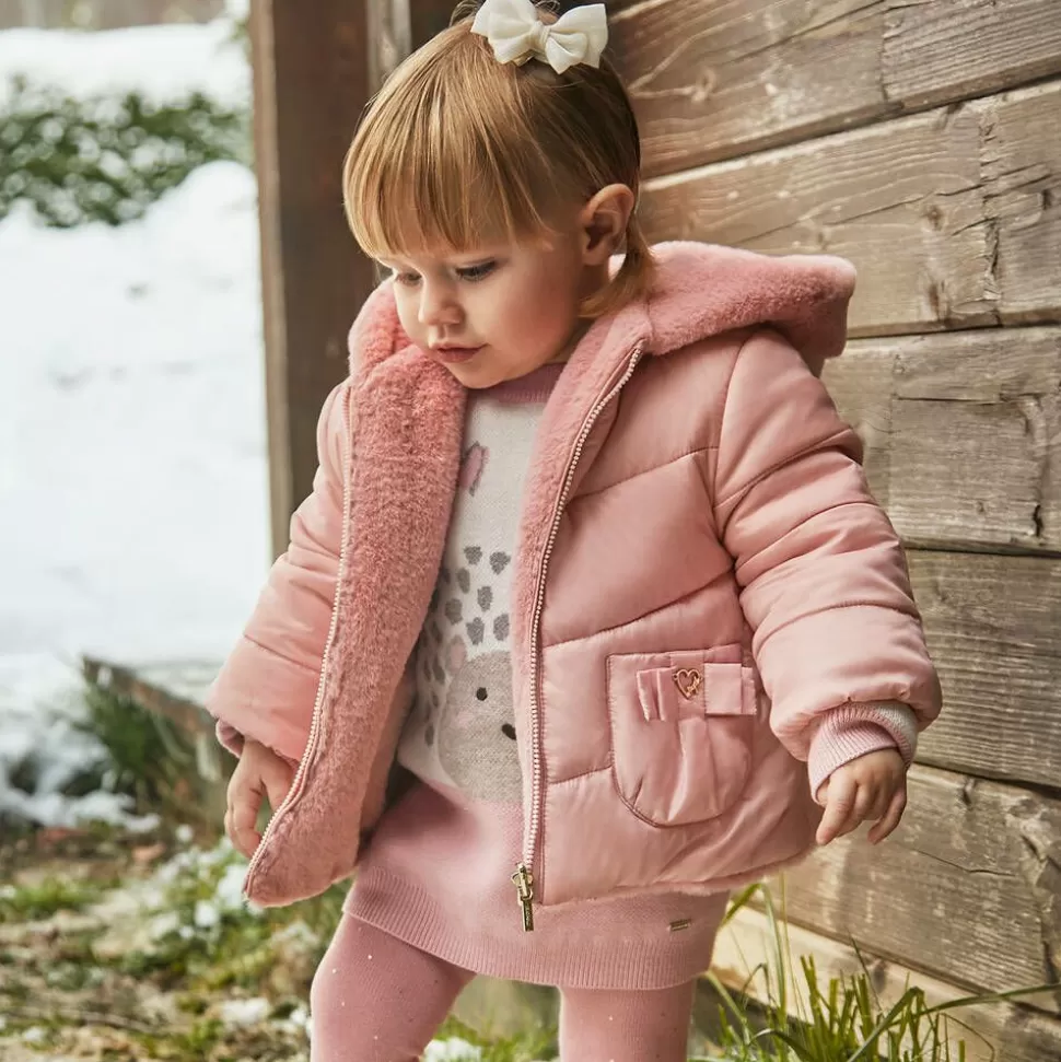 Mayoral Girls Pink Reversible Coat^ Coats & Jackets