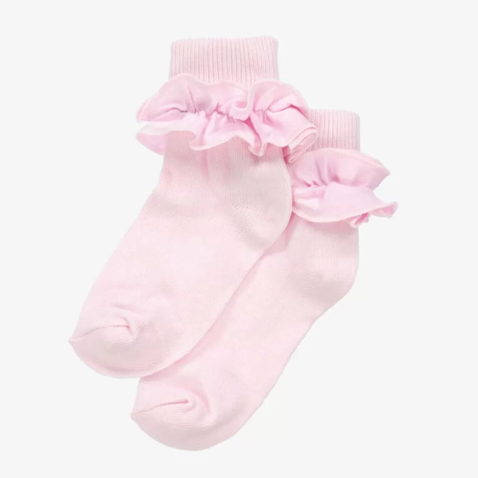 Country Kids Girls Pink Ruffle Cotton Socks^ Socks
