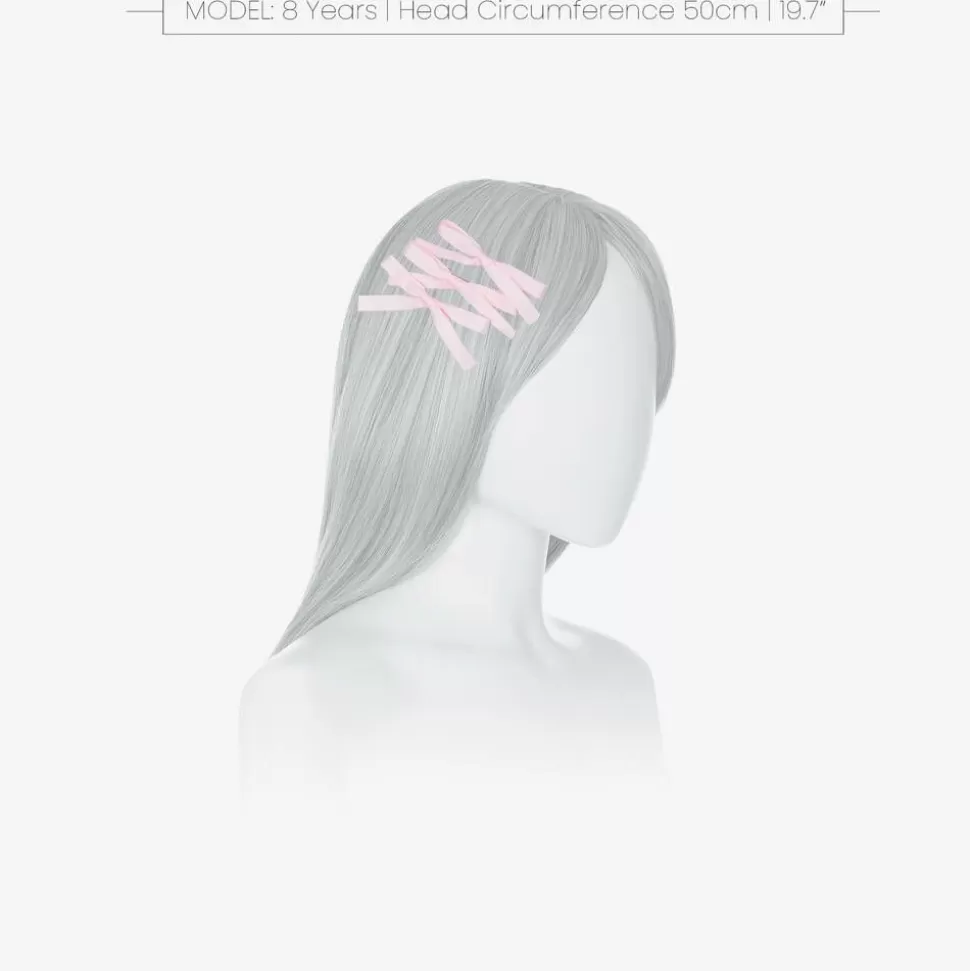 Junona Girls Pink Satin Bow Hair Clips (3 Pack)^ Hair Accessories