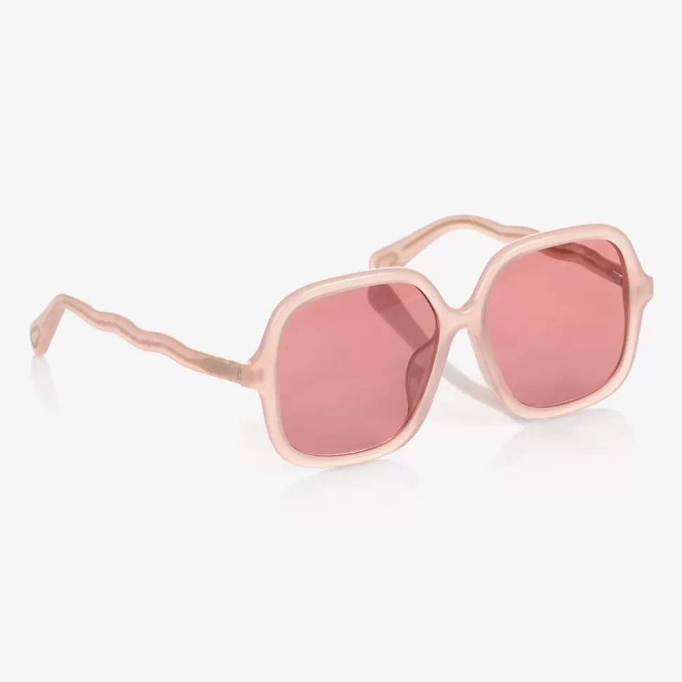 Chloé Girls Pink Square Sunglasses^ Clothing Accessories