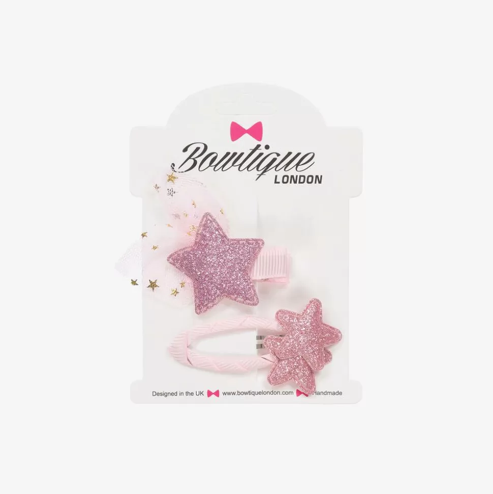 Bowtique London Girls Pink Star Hair Clips (2 Pack)^ Hair Accessories