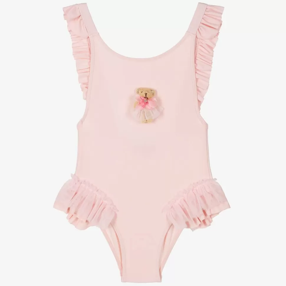 Selini Action Girls Pink Teddy Bear Swimsuit^ Swimwear