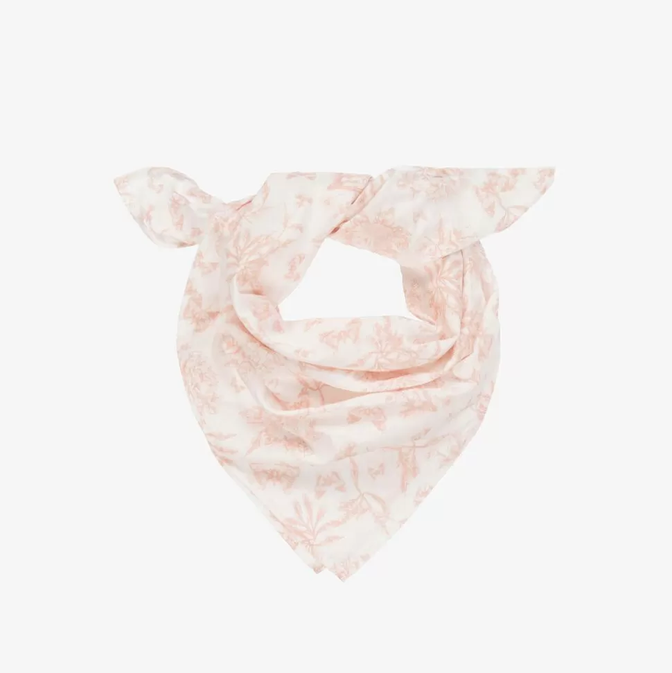 Tartine et Chocolat Girls Pink Toile de Jouy Print Scarf (65cm)^ Scarves