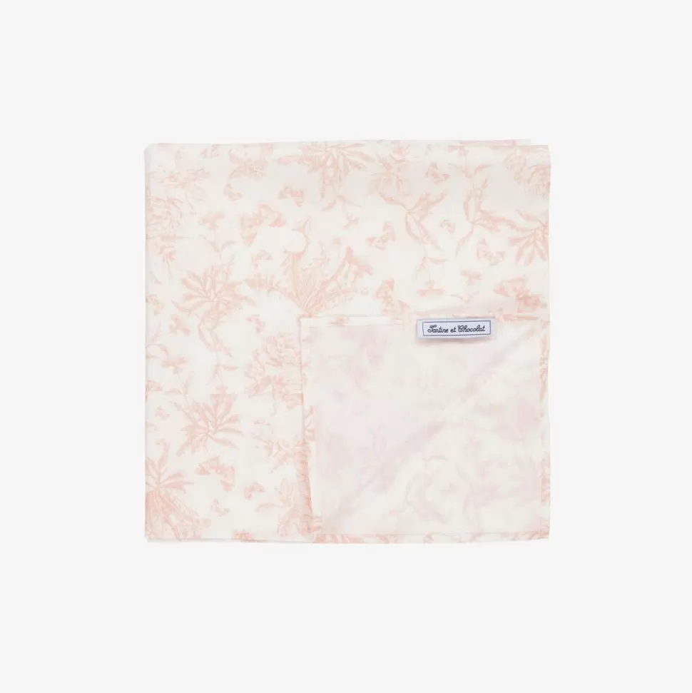 Tartine et Chocolat Girls Pink Toile de Jouy Print Scarf (65cm)^ Scarves