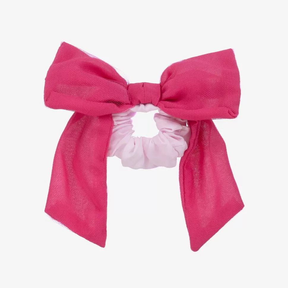 Patachou Girls Pink Tulle Bow Hair Scrunchie (14cm)^ Hair Accessories