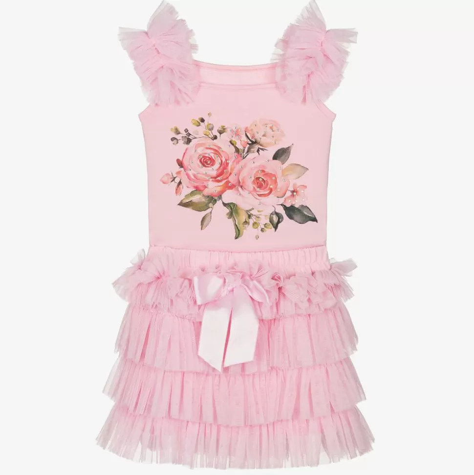 Beau KiD Girls Pink Tulle Skirt Set^ Outfit Sets