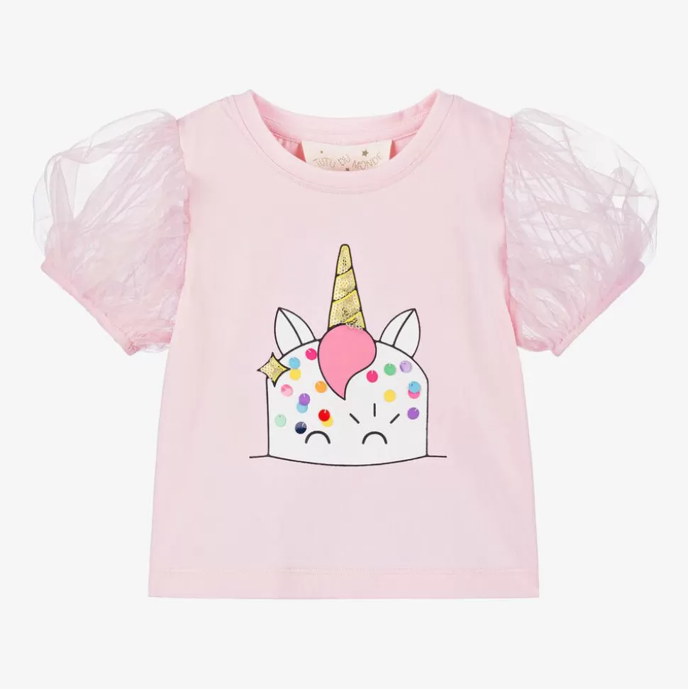 Tutu du Monde Girls Pink Unicorn Cake T-Shirt^ Tops