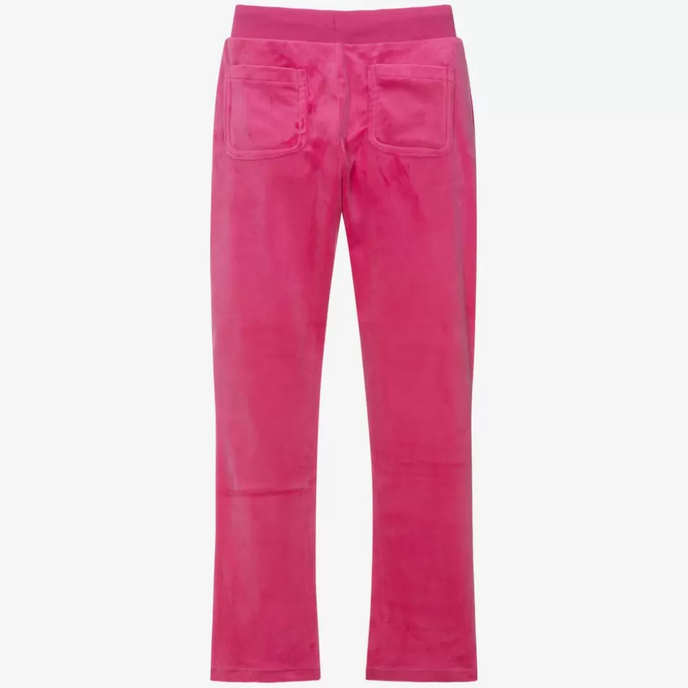 Juicy Couture Girls Pink Velour Flared Joggers^ Trousers