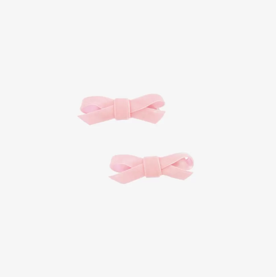 Bowtique London Girls Pink Velvet Bow Hair Clips (2 Pack)^ Hair Accessories