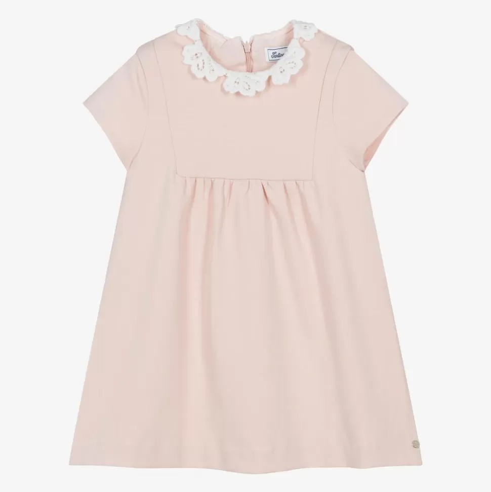 Tartine et Chocolat Girls Pink Viscose Dress^ Dresses