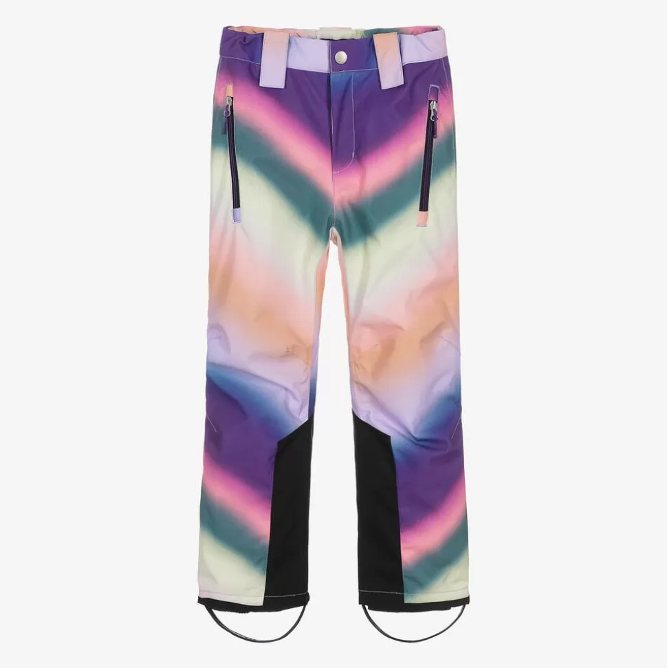 Molo Girls Pink Wavy Rainbow Ski Trousers^ Snowwear